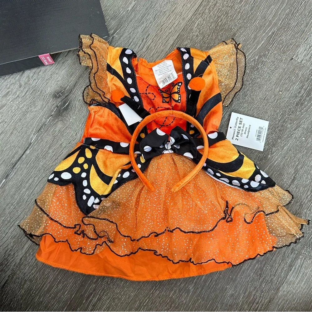 NWT 12-18 Month Baby Monarch Butterfly Halloween Costume